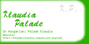 klaudia palade business card